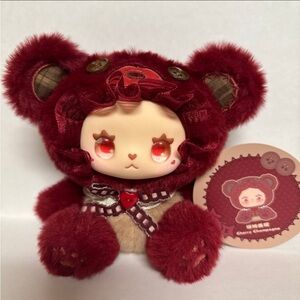 Lovely Emma Bear Alliance Series Plush Pendent Blind Box (Cherry Champaign)
